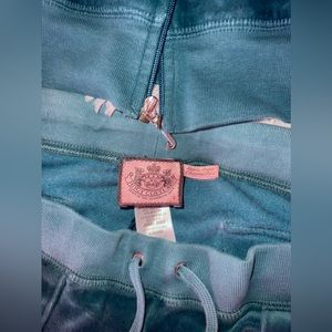 Juicy Couture blue velvet vintage tracksuit, with matching top and bottoms